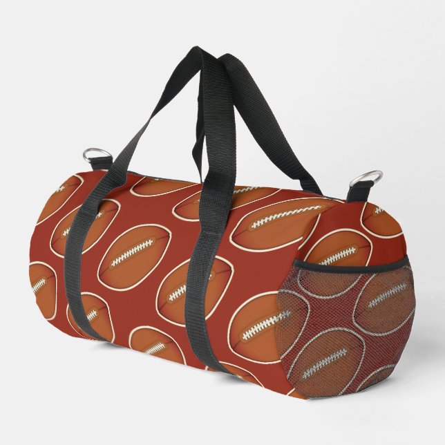 Fußballmuster Braune Screwball-Grafiken Duffle Bag (Rechte Ecke)