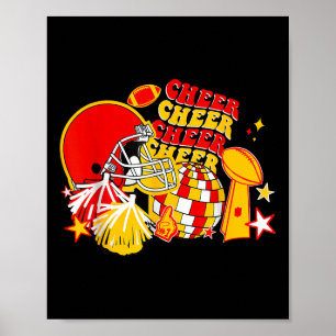 Fußballmutter am Spieltag Frauen Mädchen Cheer Fun Poster