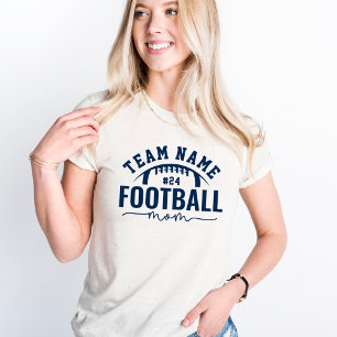Fußballmutter Benutzerdefinierte Mannschaft Navy a Tri-Blend Shirt