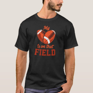 Fußballmutter der Frauen Grafik Mein Herz ist auf T-Shirt