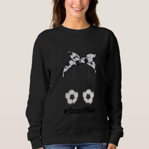 Fußballmutter Frauenfußball Schlamper-Bun Mutter L Sweatshirt