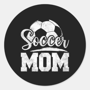 Fussballmutter Fussballspielerin Spieltag Mutterta Runder Aufkleber