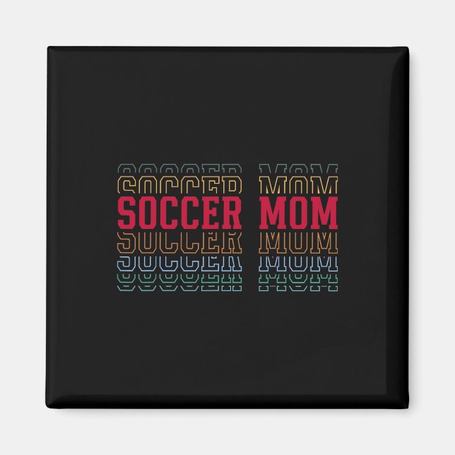 Fußballmutter Lustiger Schichttext Mutter Mama Coa Magnet (Vorne)