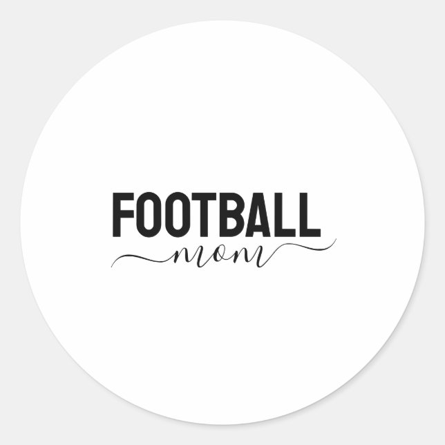 Fußballmutter modernes Skript Runder Aufkleber (Vorderseite)
