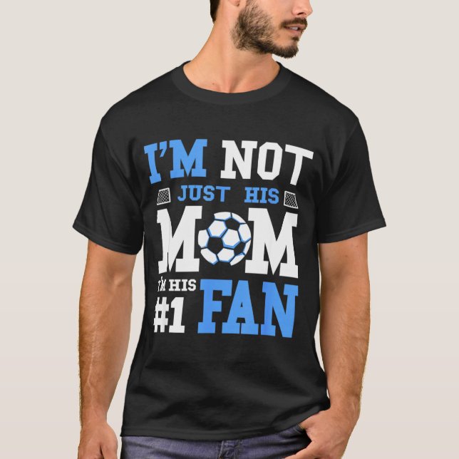 Fußballmutter Nummer 1 Fan Fußballmutter T-Shirt  (Vorderseite)