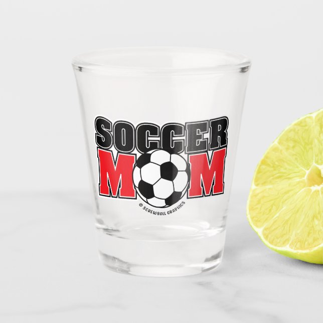Fußballmutter Schnapsglas (Vorderseite)