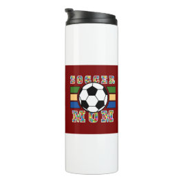 Fußballmutter T-Shirt Thermosbecher