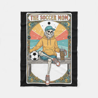 Fußballmutter Tarotkarte Skelett Kaffee Byll Neben Fleecedecke