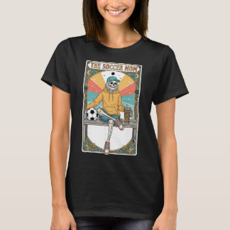 Fußballmutter Tarotkarte Skelett Kaffee Byll Sidel T-Shirt