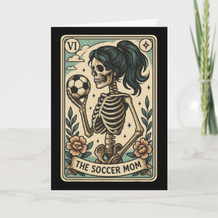 Fußballmutter Tarotkarte Skelett Muttertag Mama Karte