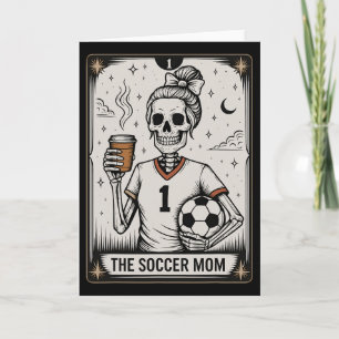 Fußballmutter Tarotkarte, Vintage Halloween Fußbal Karte