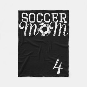 Fußballmutter-Trikot Nummer 4 Lieblingsspieler #4 Fleecedecke