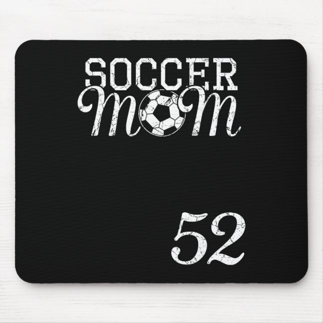 Fußballmutter-Trikot Nummer 52 Lieblingsspieler #5 Mousepad (Vorne)