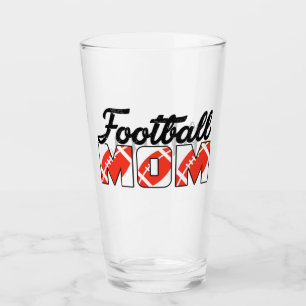 Fußballmutter und Namensglas Glas