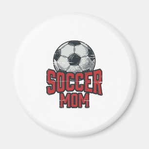 Fußballmutter Vintage Sports-Shirt-Design_ Magnet