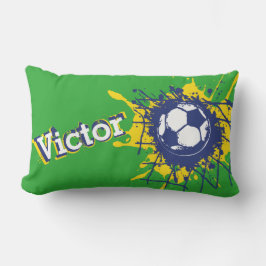 Fußballnetz platsche Jungen Name Lendenkissen