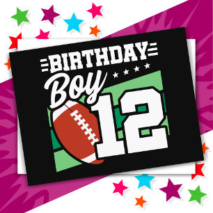 Fußballparty-Thema für 12-Jährige, 12. Geburtstag Postkarte