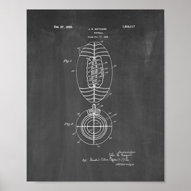 Fußballpatent - Chalkboard Poster (Vorne)