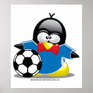 Fußballpinguin Poster