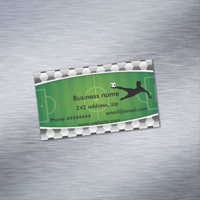 Fußballplatz Magnetische Visitenkarte (Beispiel)