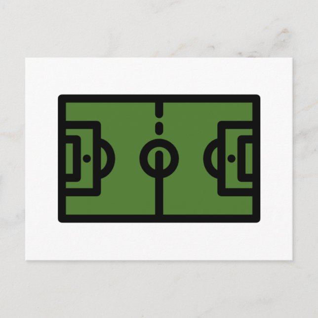 Fußballplatz Postkarte (Vorderseite)