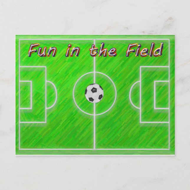 Fußballplatz Postkarte (Vorderseite)