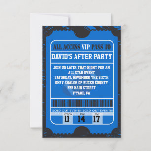 Fußballpletter Bar Mitzvah Party Card Einladung