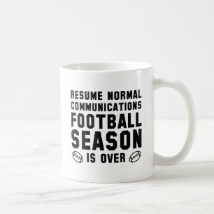 Fußballsaison ist vorbei kaffeetasse