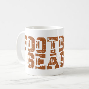 Fußballsaison Typografie Kaffeetasse