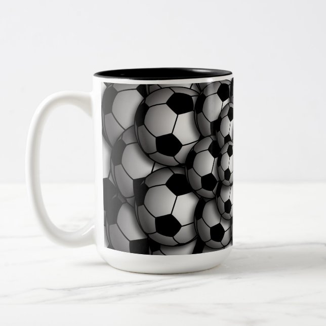Fußballsaison Zweifarbige Tasse (Links)