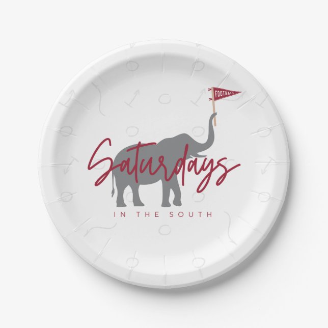 Fußballsamstags in den South Paper Teller (Vorderseite)