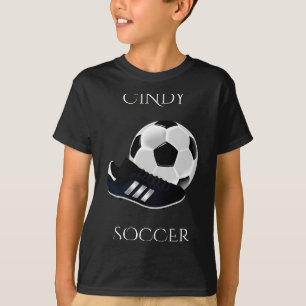 Fußballschuh-personalisiertes T-Shirt