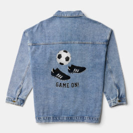 Fußballschuhe Bildunterschrift hinzufügen Jeansjacke