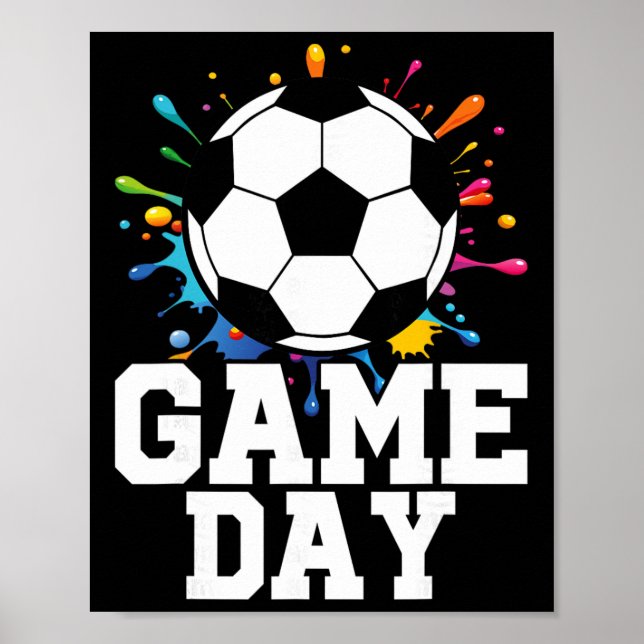 Fußballspiel am Spieltag  Poster (Vorne)