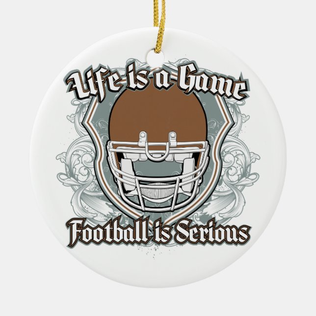 Fußballspiel Brown Keramikornament (Vorne)