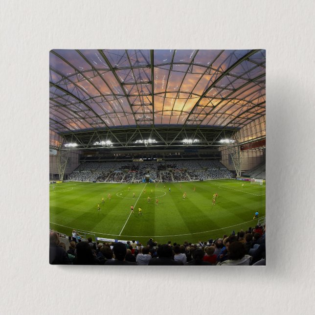 Fußballspiel, Forsyth Barr Stadium, Dunedin Button (Vorderseite)