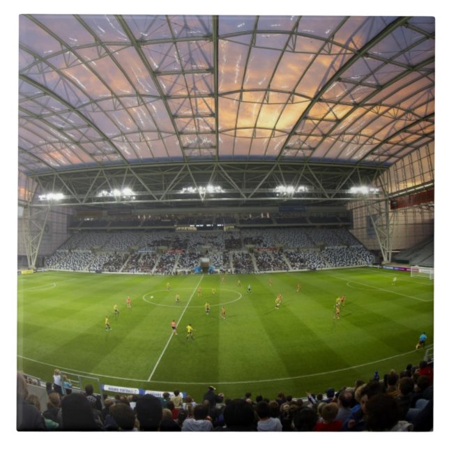 Fußballspiel, Forsyth Barr Stadium, Dunedin Fliese (Vorderseite)