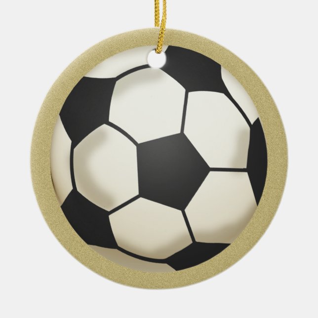 Fußballspiel Foto Keepake Gold Keramik Ornament (Vorne)
