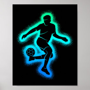 Fußballspiel Kinder Männer Jungen Fußballspieler Poster