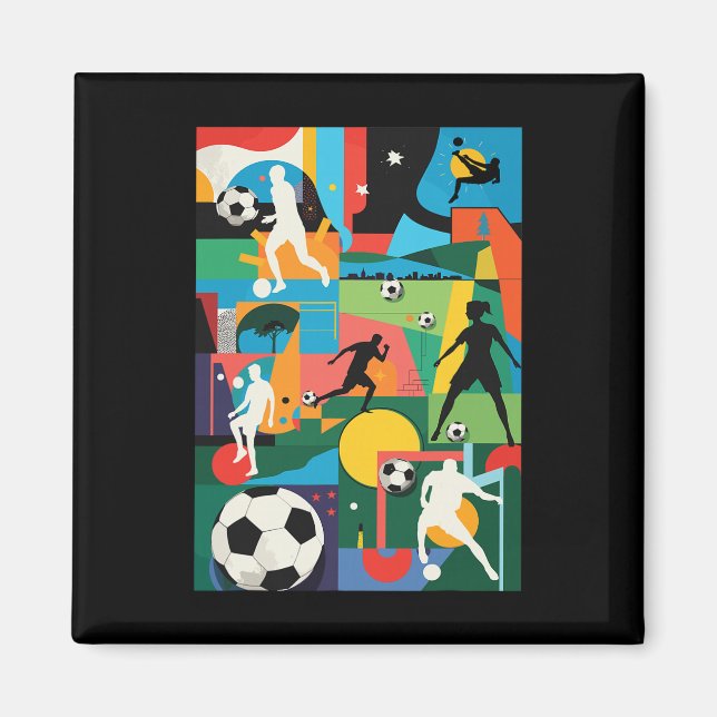 Fußballspiel Mannschaft Trainer Fans Freistoß Spie Magnet (Vorne)