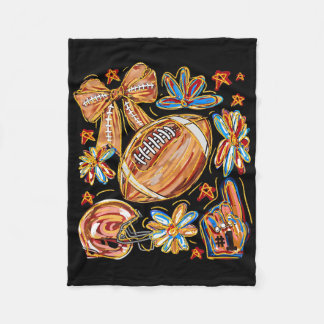 Fußballspiel-Tag Sportliebhaber Herbst Floral C Fleecedecke