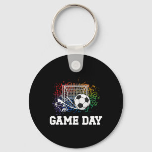 Fußballspiel Tag Tor Spiel Tag Fußball Schlüsselanhänger