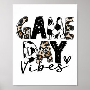 Fußballspiel-Tag-Vibes für Frauen Mama Fußball Mam Poster