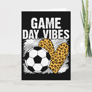 Fußballspiel-Tag-Vibes Leopard Fußball-Mama Spielt Karte