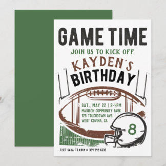 Fußballspiel Zeit zum Geburtstag Einladung