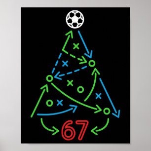 Fußballspielbaum 67 Strategie Lustiges Sportdiagra Poster