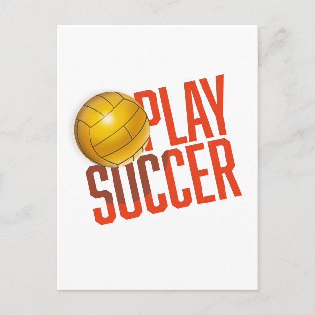 Fußballspielen Postkarte (Vorderseite)