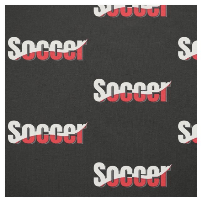 Fußballspieler Abstract Swish - Wortkunst Stoff (Muster)