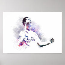 Fußballspieler - Abstrakte Aquarell-Kunst