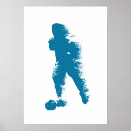 Fußballspieler - Abstrakte Aquarellkunst Poster